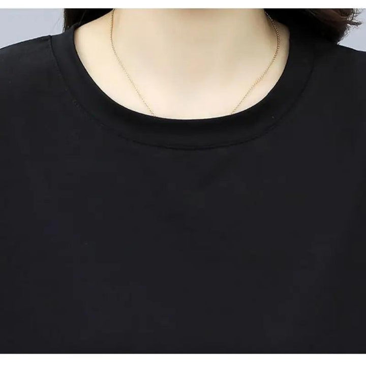 【期間限定特別価格1980円】M-3XL 新登場 配色 ラウンドネック 半袖 着瘦せ カジュアルワンピース#1264 darcywear