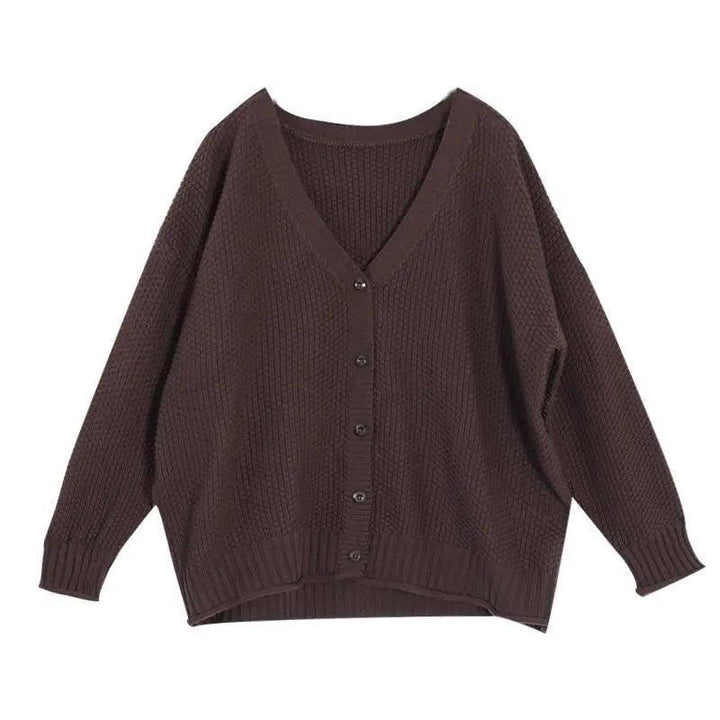 8色展開 S-2XL 必須アイテム 好相性 シンプル 無地 Vネック シングルブレスト ニット カーディガン#1350 darcywear