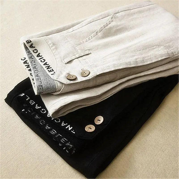 S-3XL 痩せ見え ハイウエスト シンプル アルファベット 切り替え ボタン ガウチョパンツ#1335 darcywear