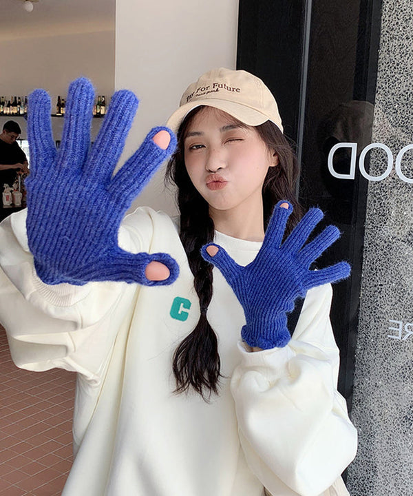 Darcywear レディース 韓国風 可愛い カジュアル シンプル 無地 フリル 厚手 暖かい ファッション 着回し 手袋